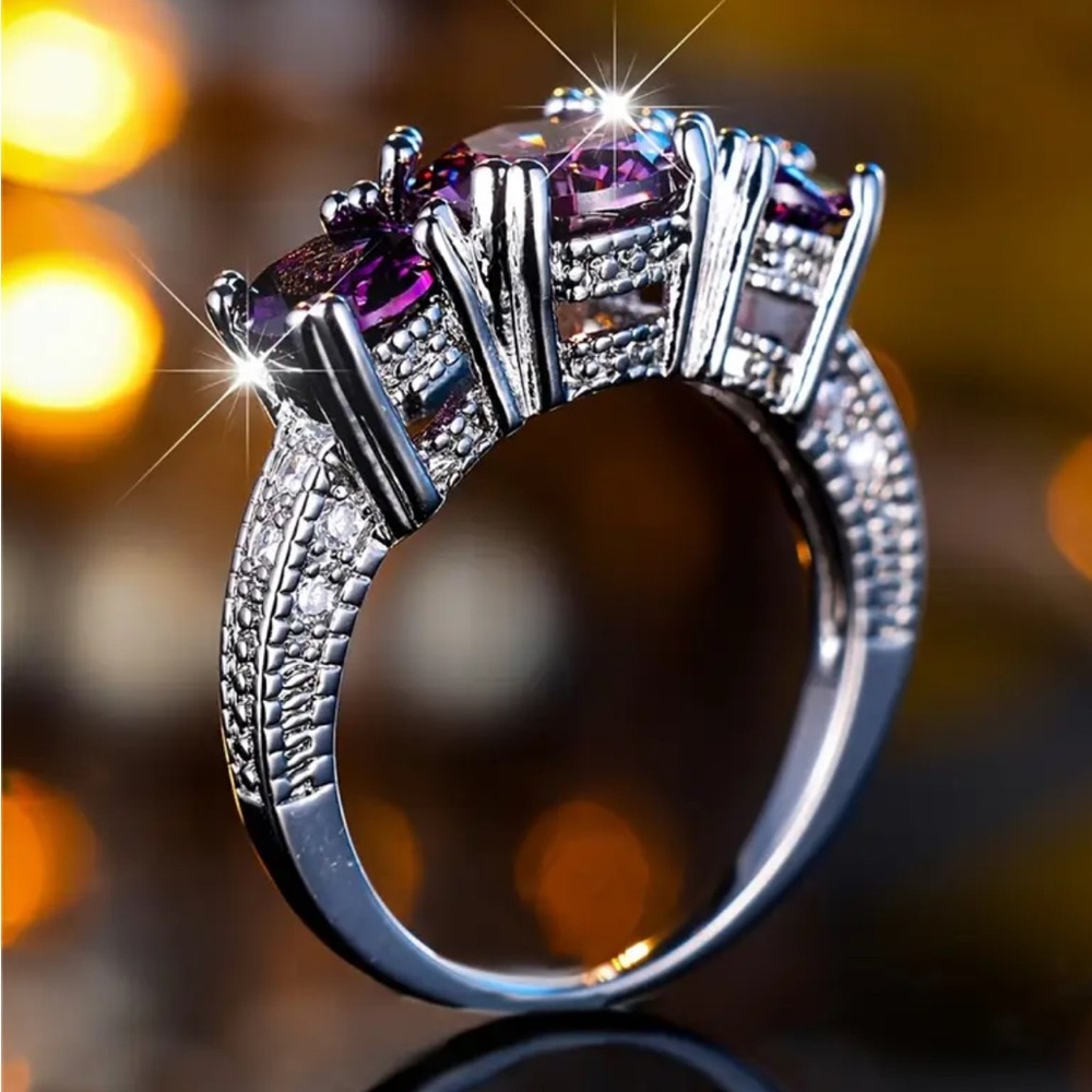 Beautiful amethyst ring - Picture 3 of 6